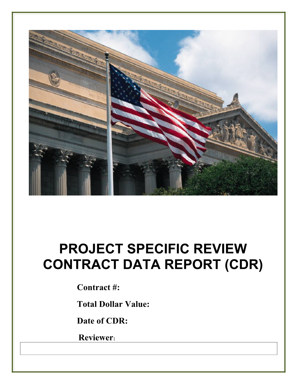 Contract Data Report (Cdr)