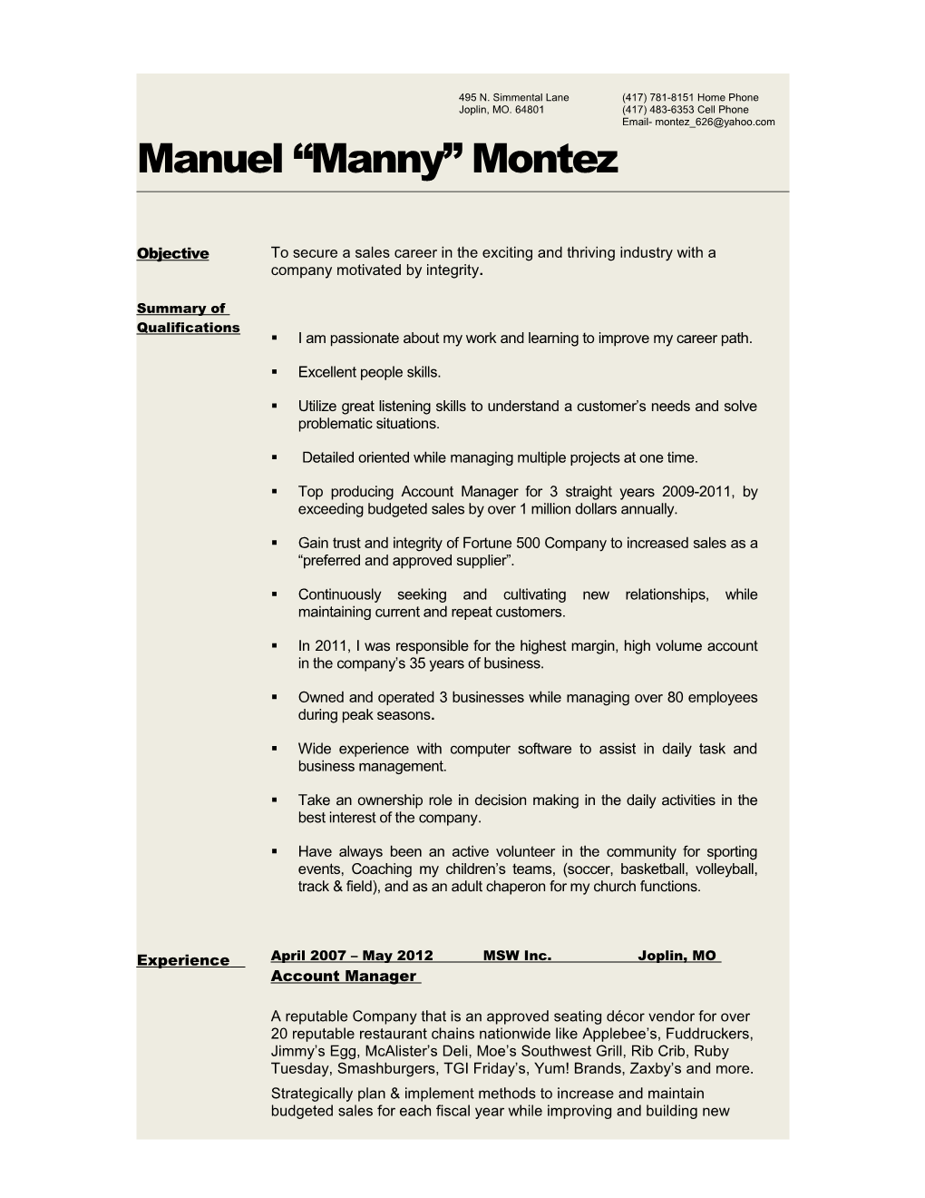 Manuel Manny Montez