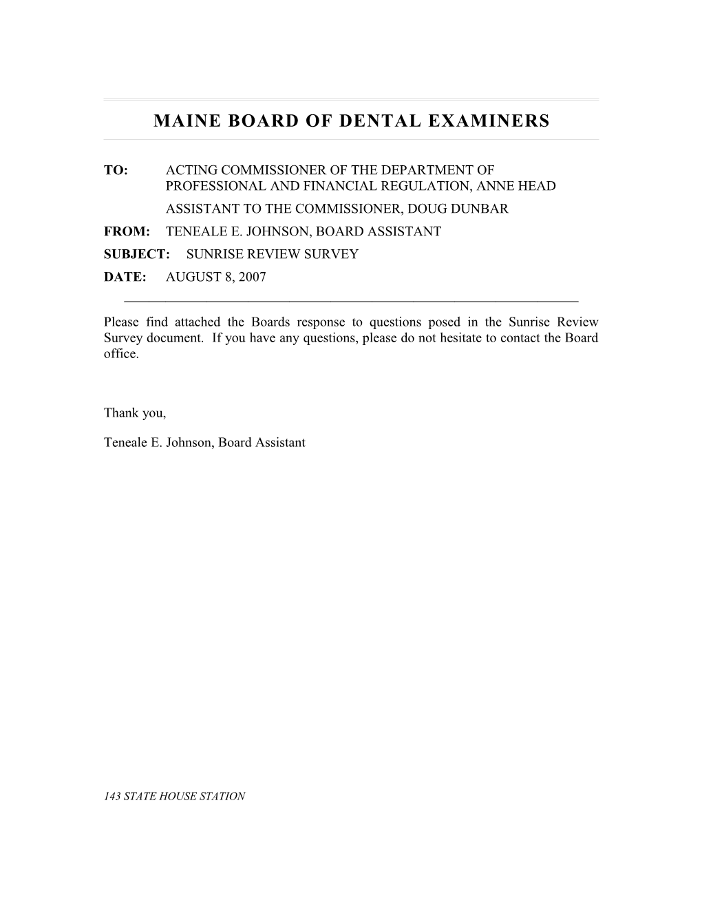 Maine Board of Dental Examiners