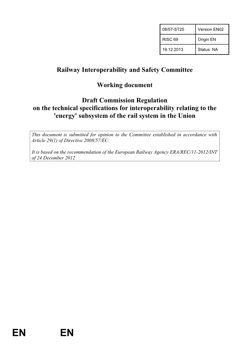 Railway Interoperability and Safety Committee