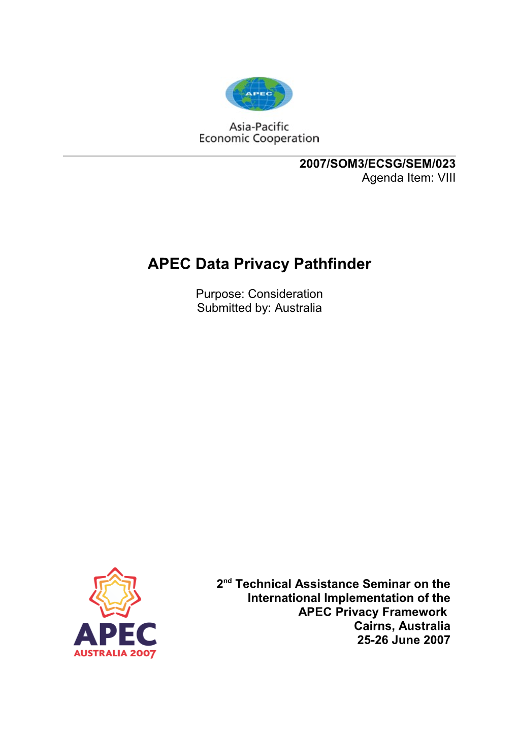 APEC Data Privacy Pathfinder