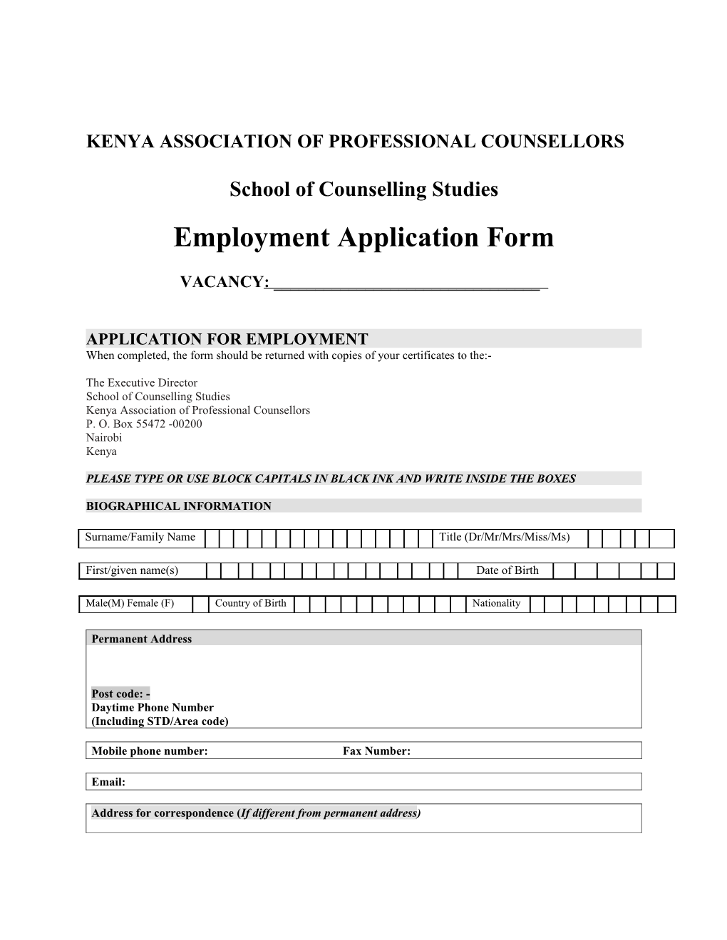Kenya Association of Professional Counsellors