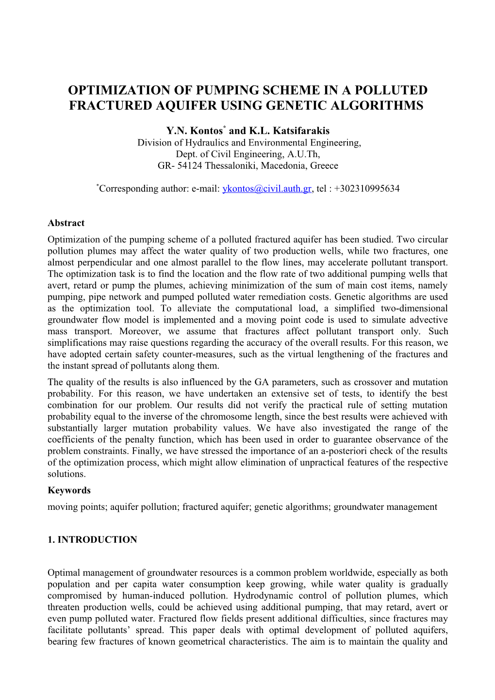 Combining Genetic Algorithms and Boundary Elements to Minimize Pumping Cost in Zoned Aquifers