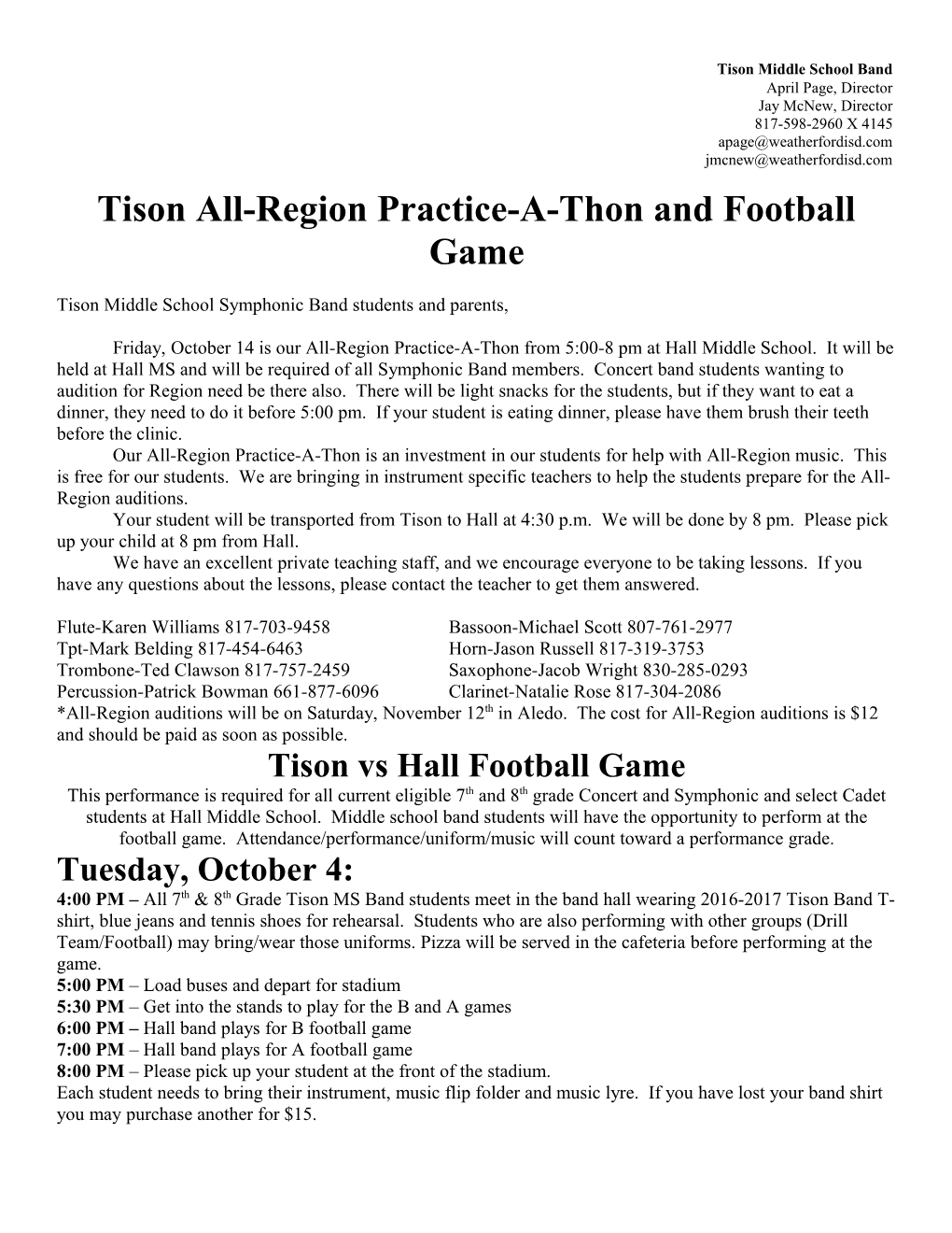 Tison All-Region Practice-A-Thon and Football Game