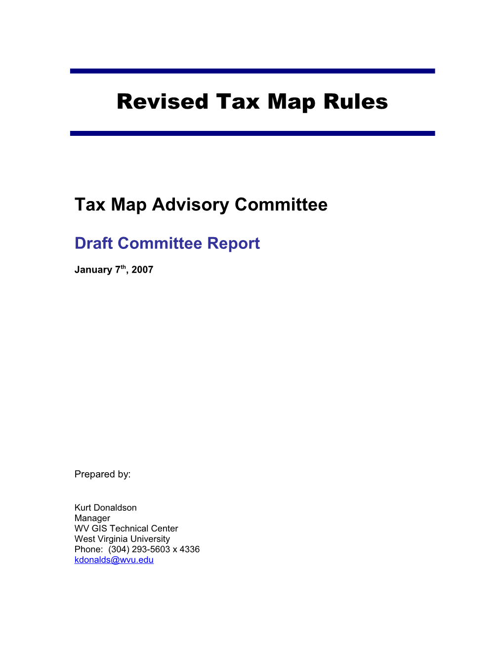 Tax Map Procedural Rule Outline