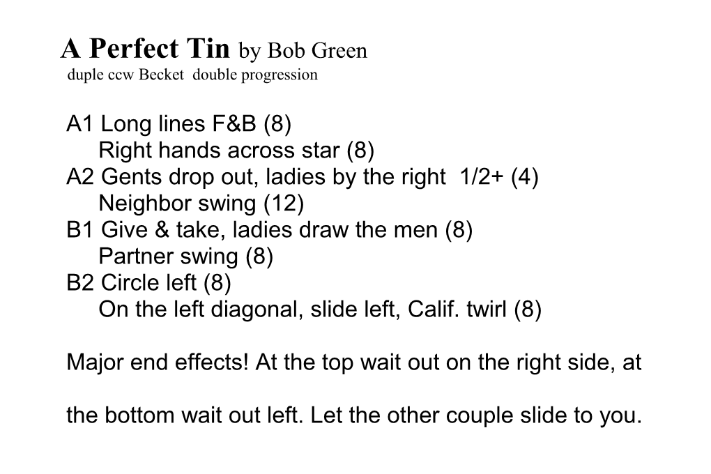 A Perfect Tinby Bob Green