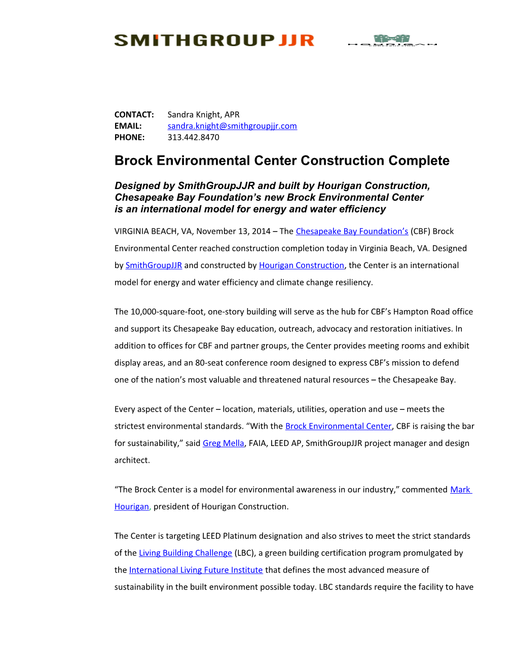 Brock Environmental Center Construction Complete