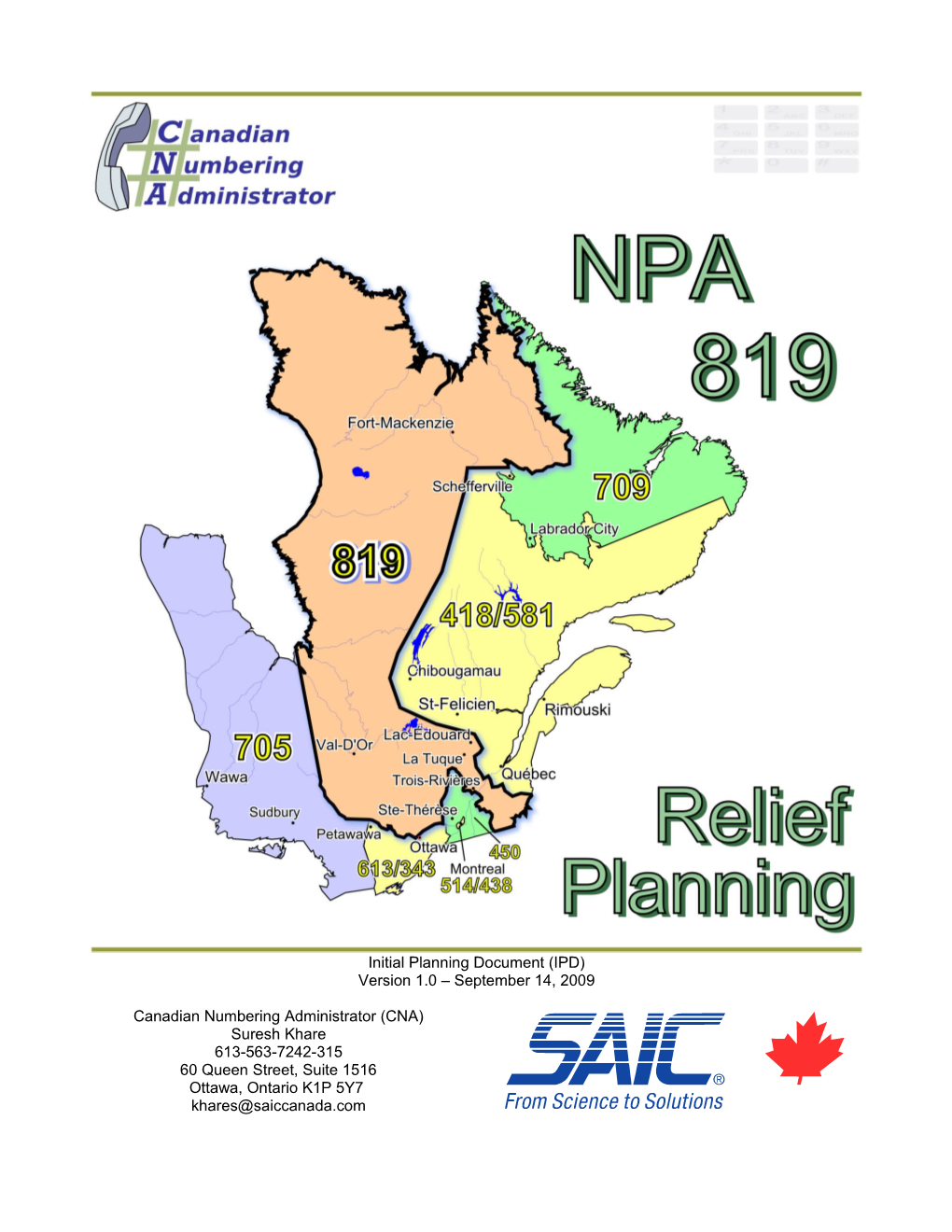 NPA 819 Initial Planning Document