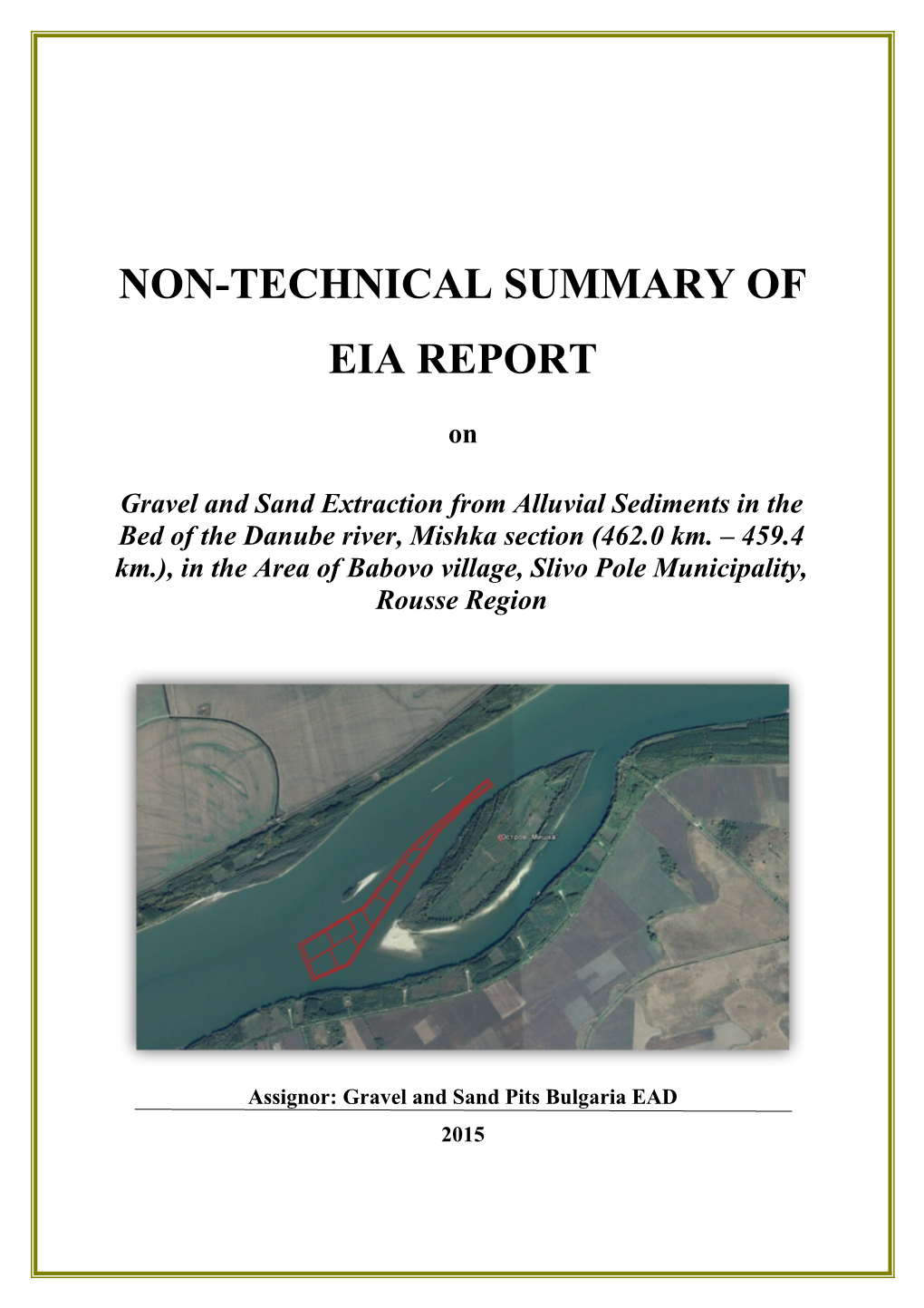 Non-Technical Summary of Eia Report