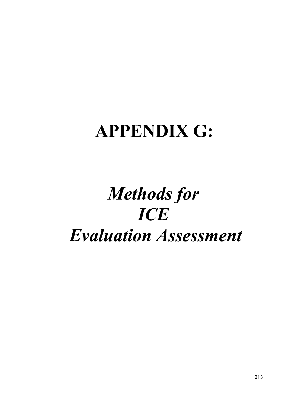 Evaluation Assessment