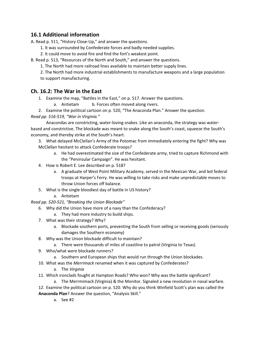 A. Read P. 511, History Close-Up, and Answer the Questions