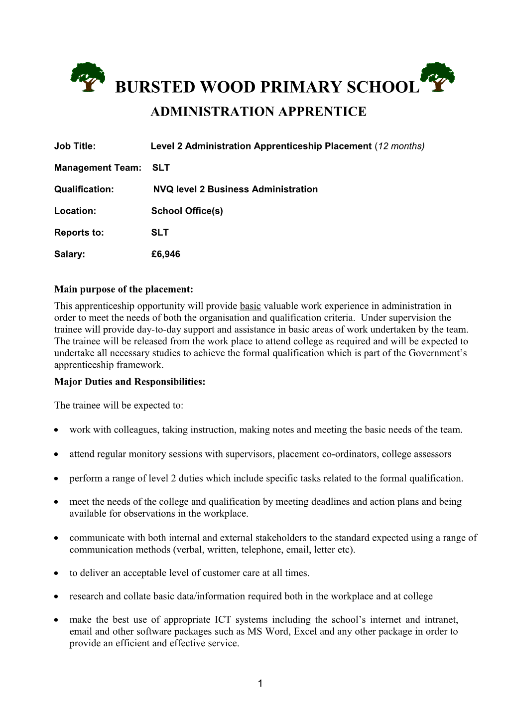 Administration Apprentice