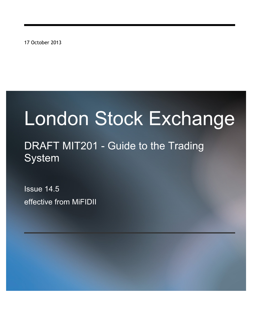 1.2Relevant London Stock Exchange Communication Channels
