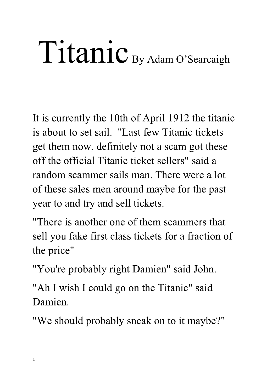 Titanicby Adam O Searcaigh
