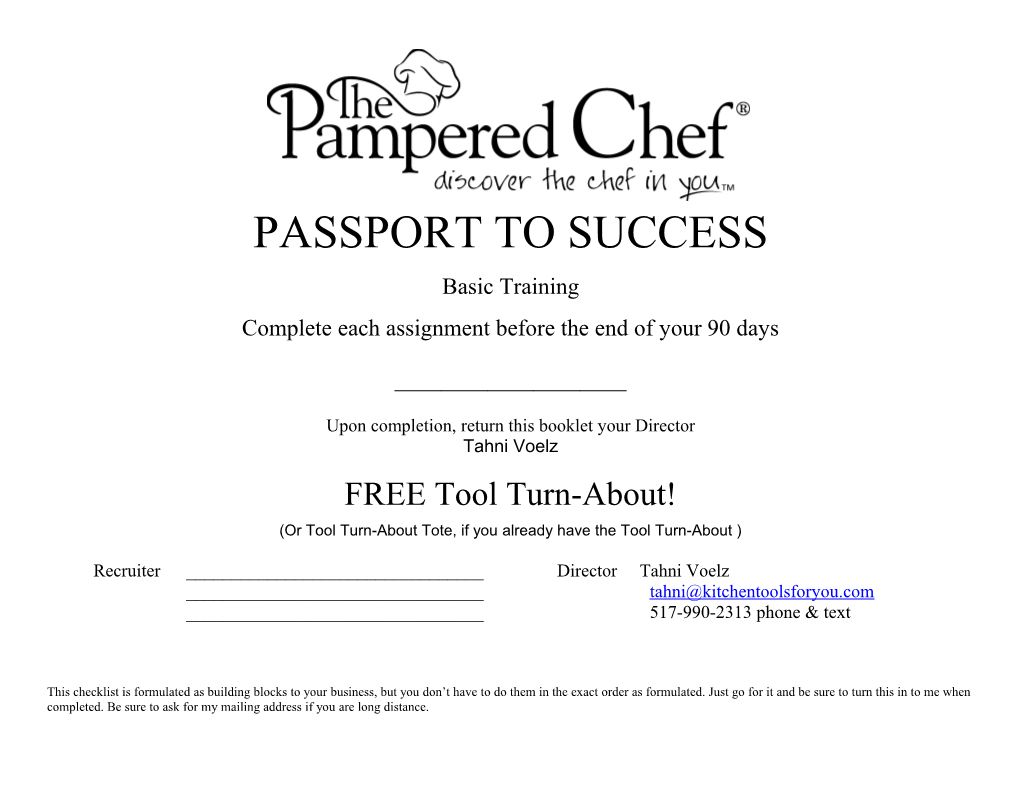 Training for Success in Your Pampered Chef Business