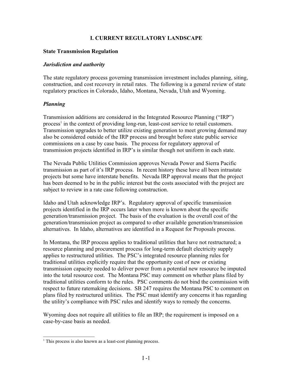 Transmission Cost Recovery in Utah (Draft, Subject to Further Review and Edit)