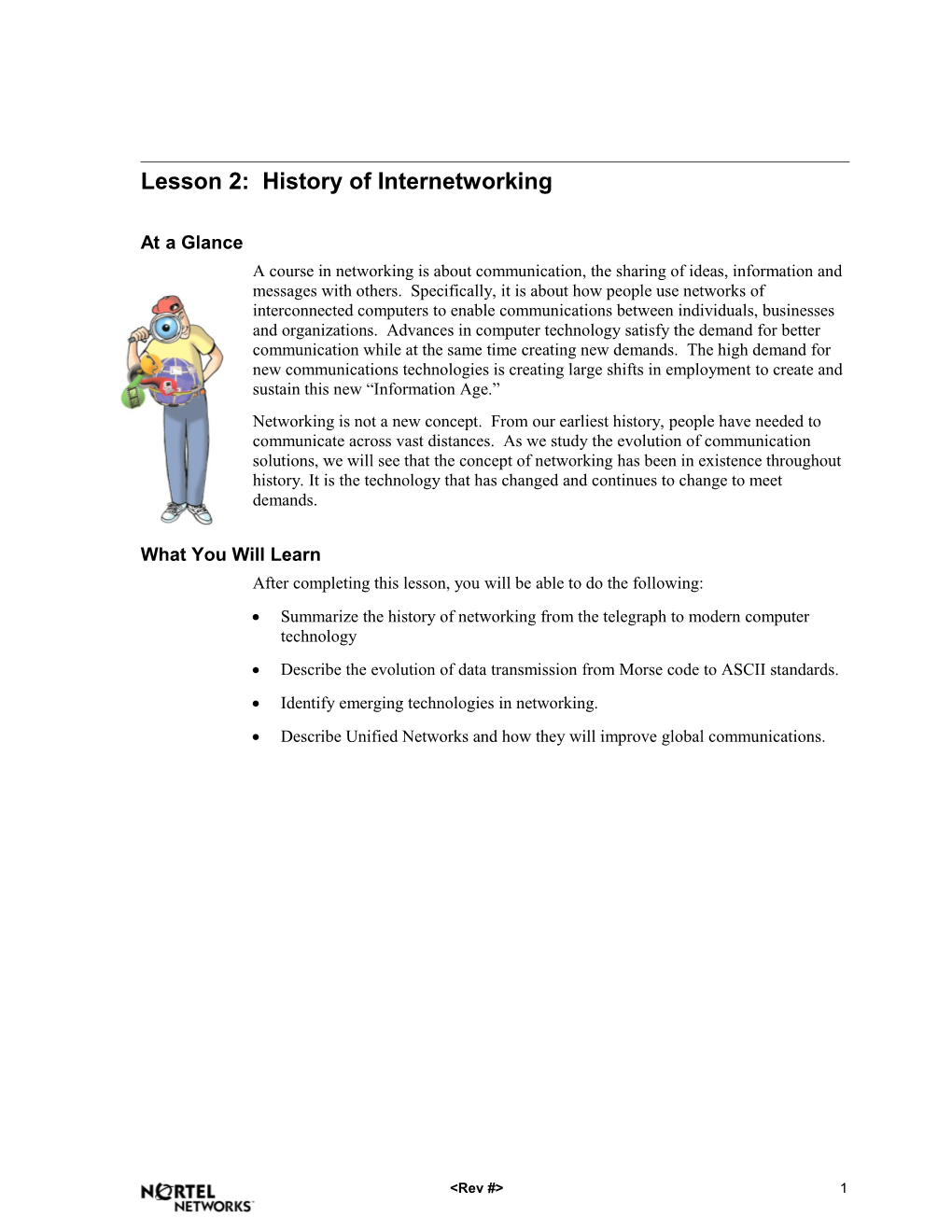 Lesson 2: History of Internetworking