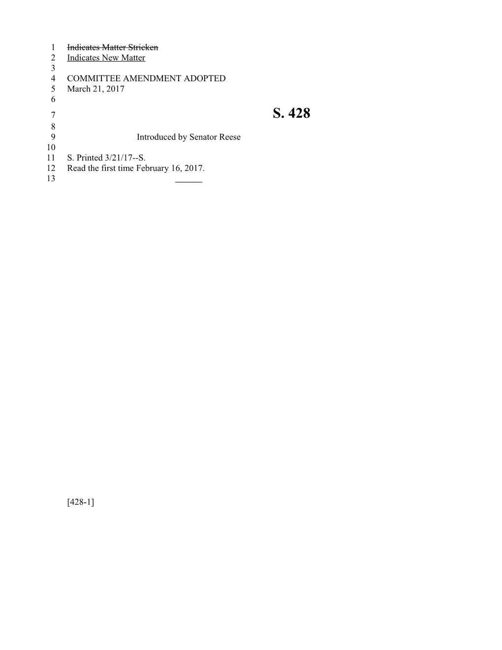 2017-2018 Bill 428 Text of Previous Version (Mar. 21, 2017) - South Carolina Legislature Online