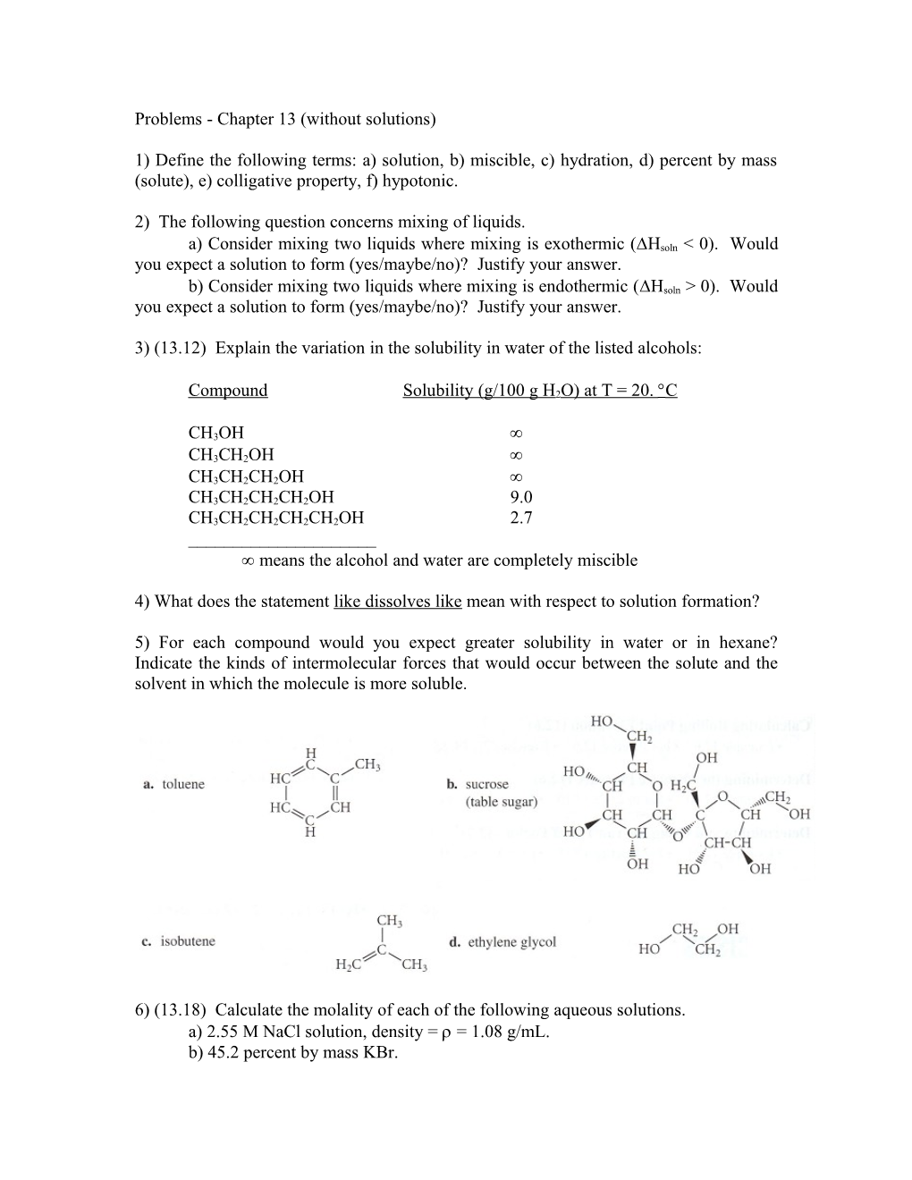 Problems - Chapter 13 (Without Solutions)