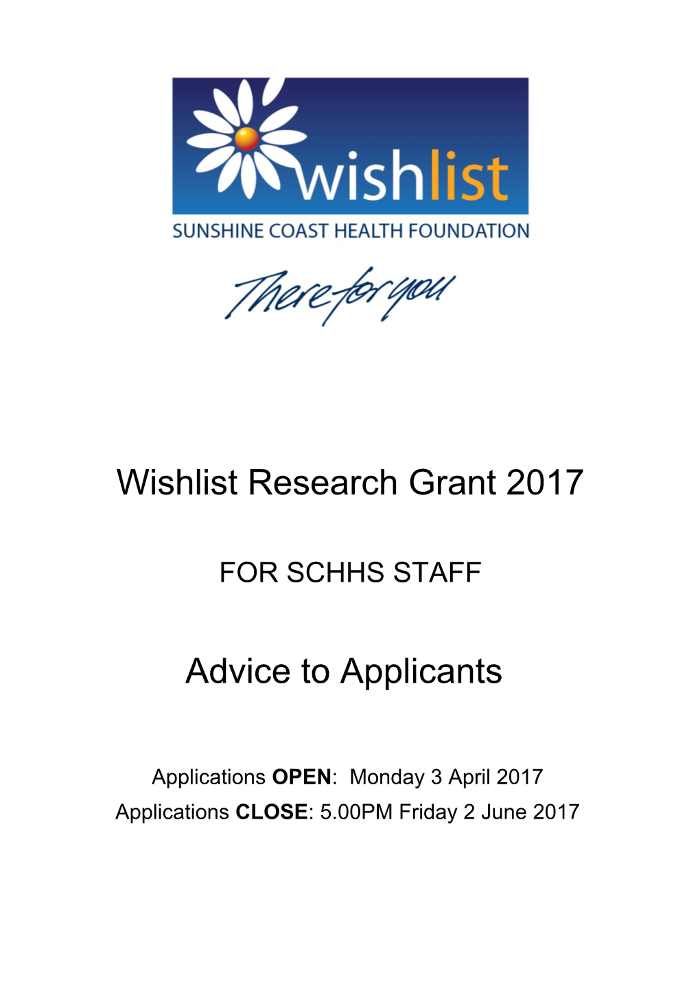 Wishlist Research Grant2017