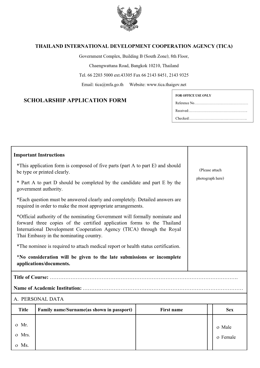 Thailand International Development Cooperation Agency (Tica)