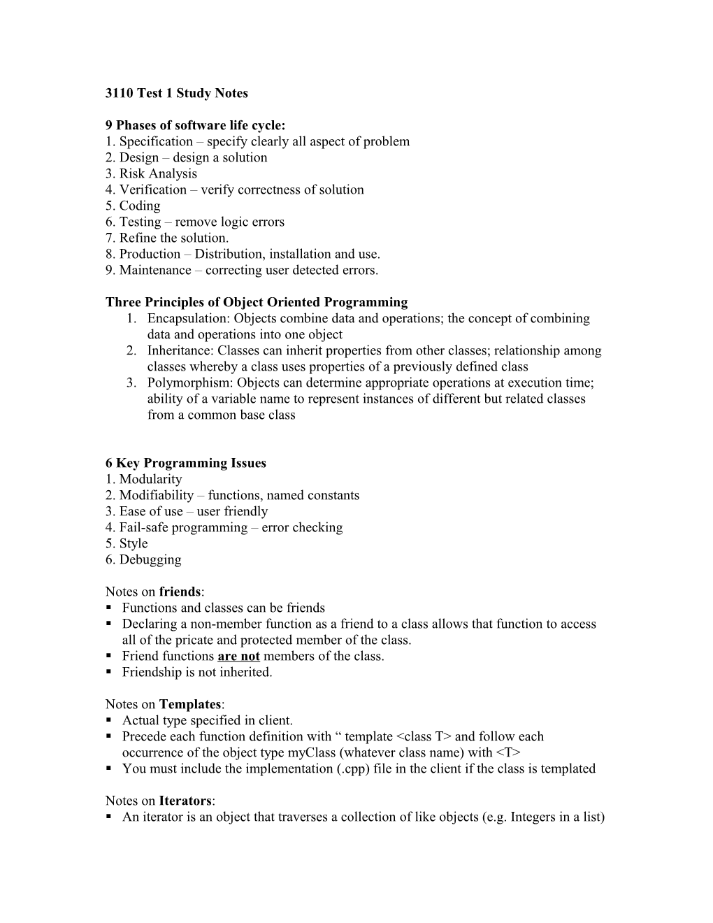 9 Phases of Software Life Cycle