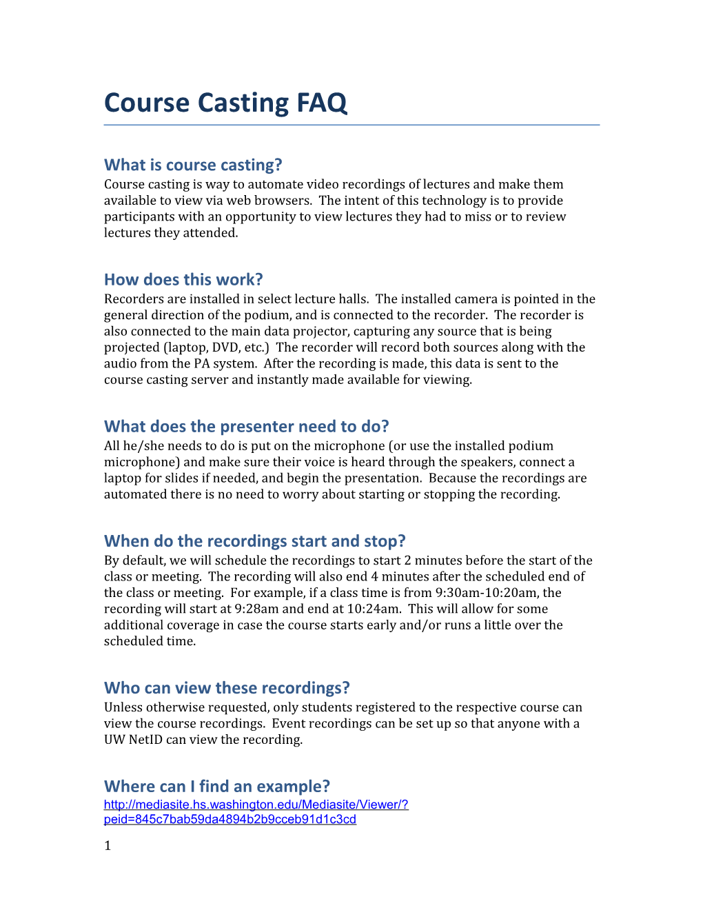 What Is Course Casting?