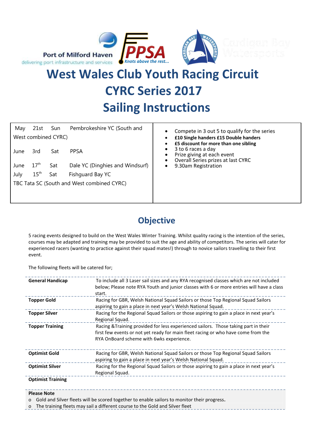 West Wales Club Youth Racing Circuit