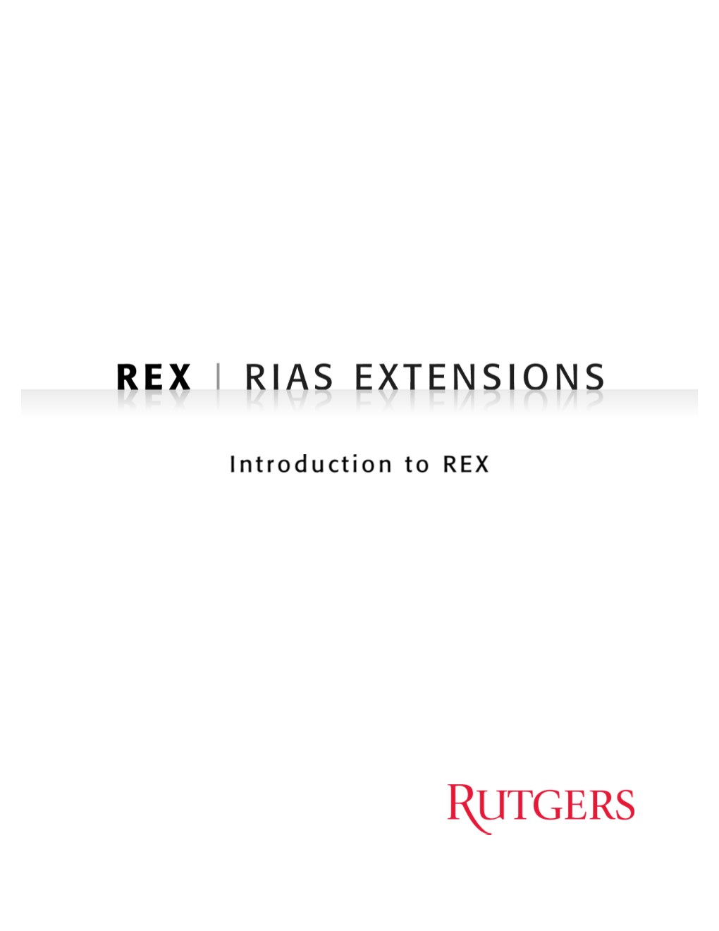 Setting up REX for Your Department