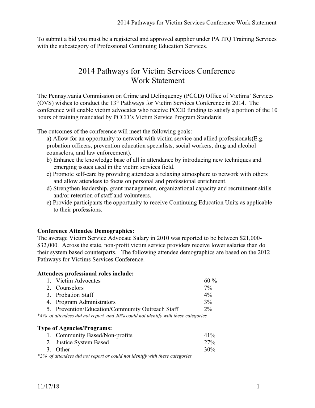 2008 Pathways for Victim Services Conference