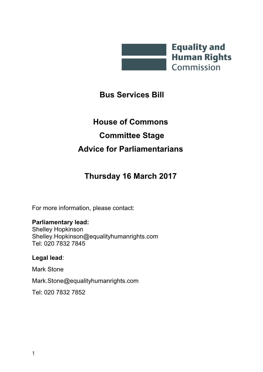 Bus Services Bill