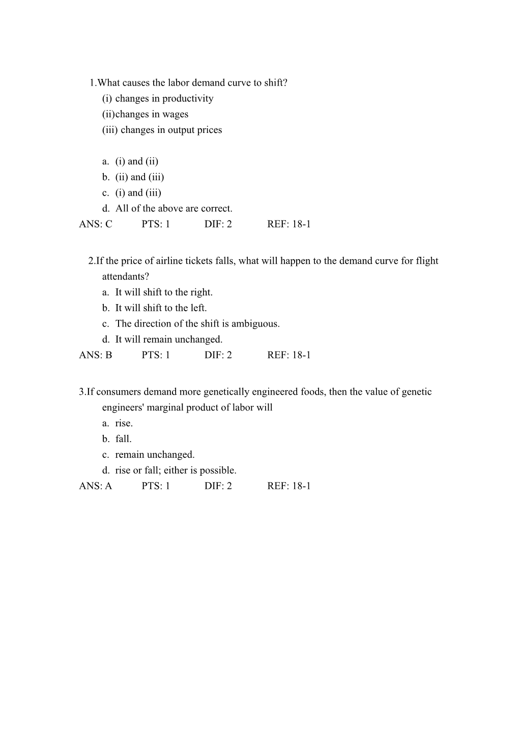 1.What Causes the Labor Demand Curve to Shift?