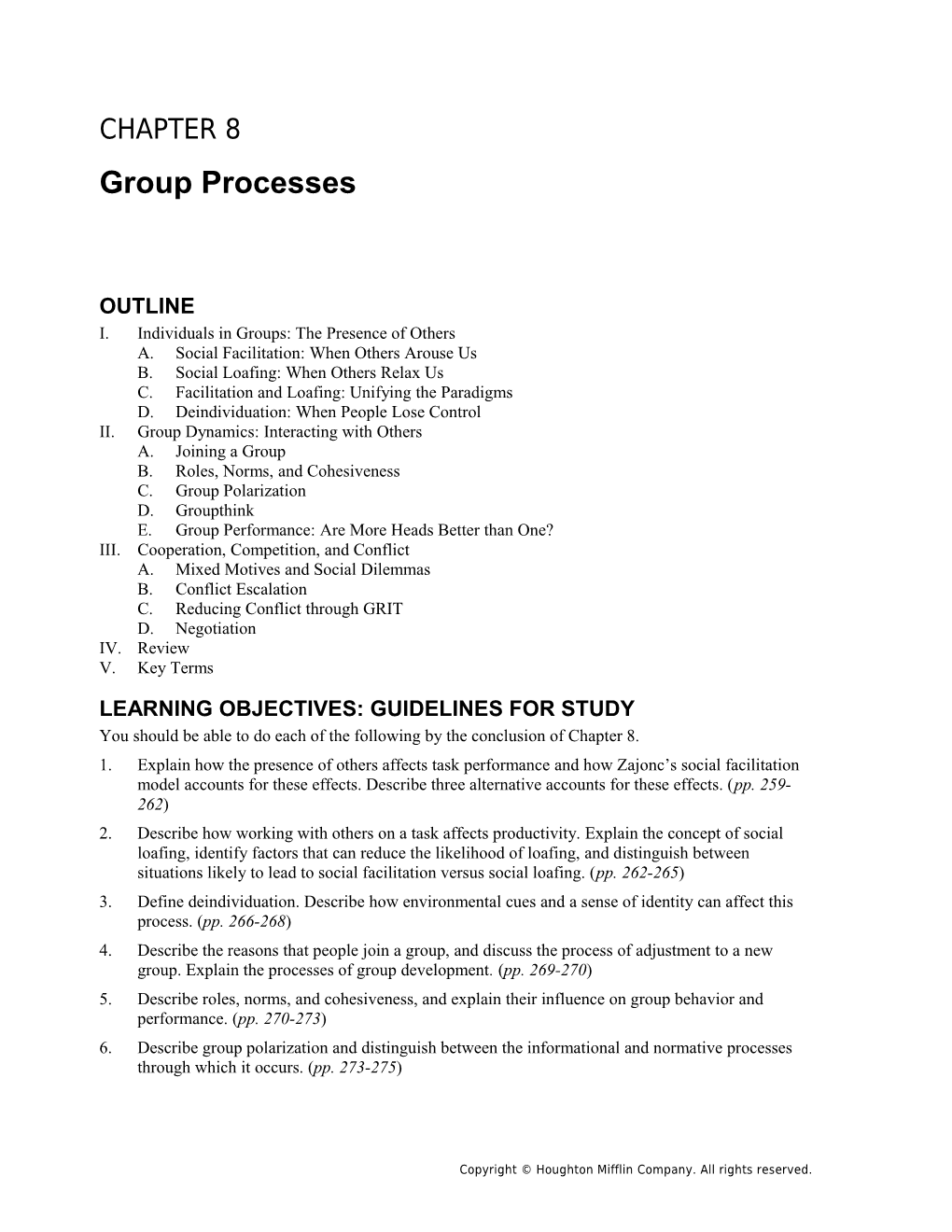 Chapter 8: Group Processes 1