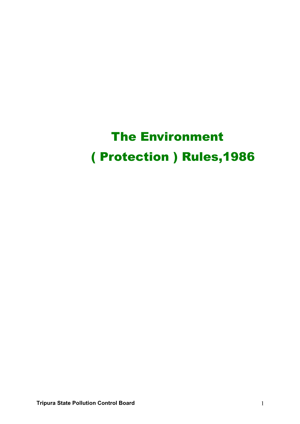 The Environment (Protection) Act, 1