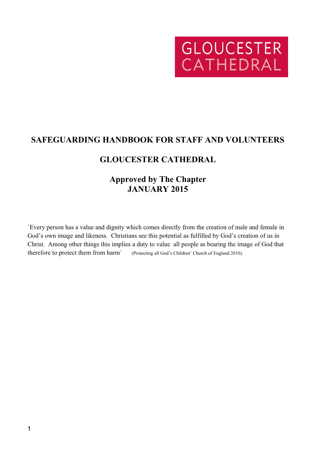 Safeguarding Handbook for Staff and Volunteers