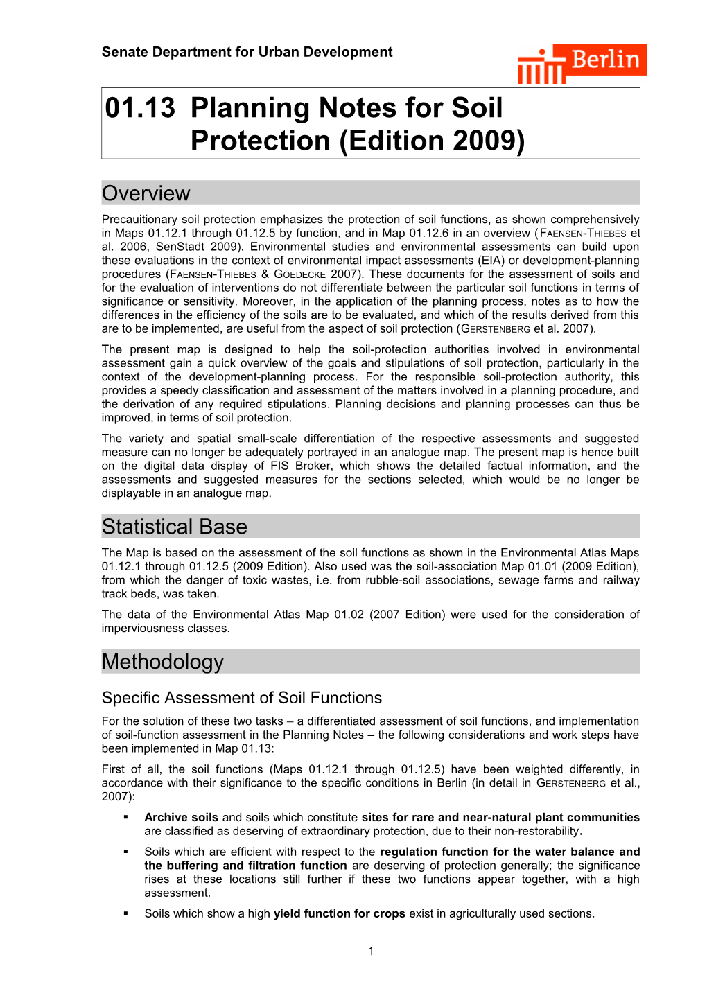 01.13 Planning Notes for Soil Protection (Edition 2009)