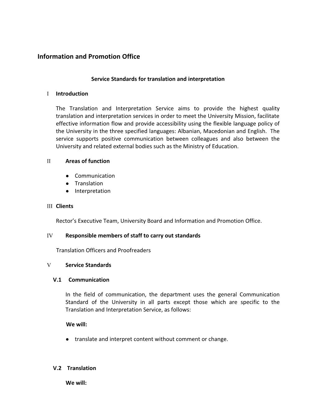 15 Translation and Interpretation Standard