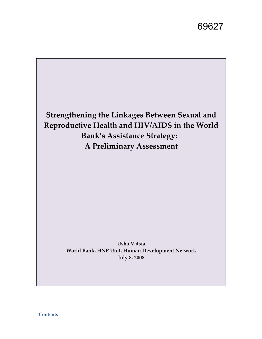 Strengthening HIV and SRH Linkages