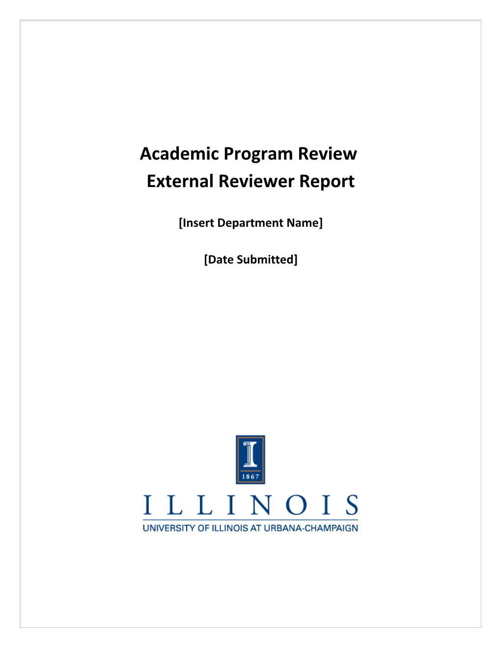 Academic Program Reviewexternal Report