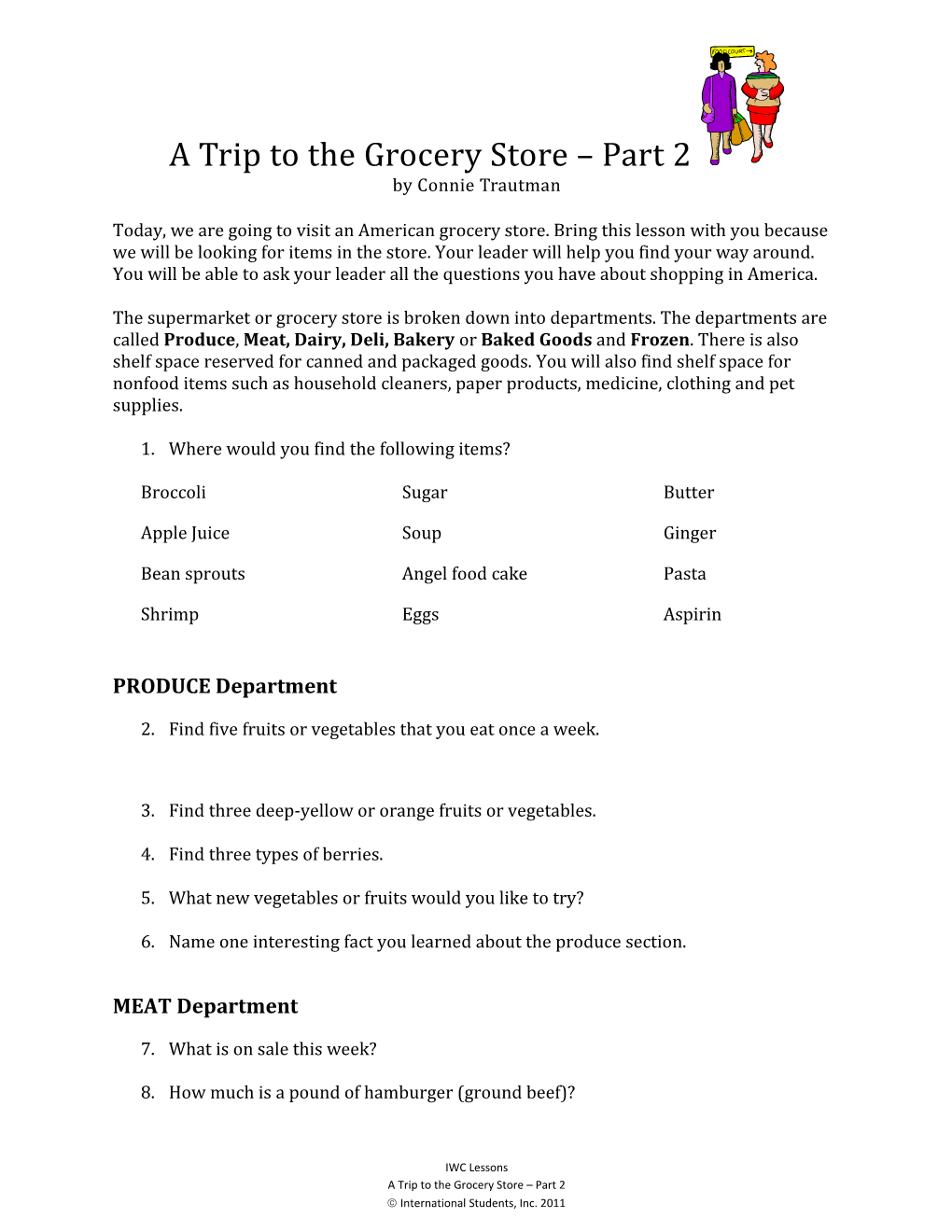 A Trip to the Grocery Store Part 2 by Connie Trautman