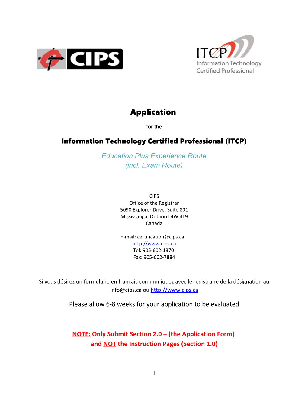 Information Technology Certified Professional (ITCP)
