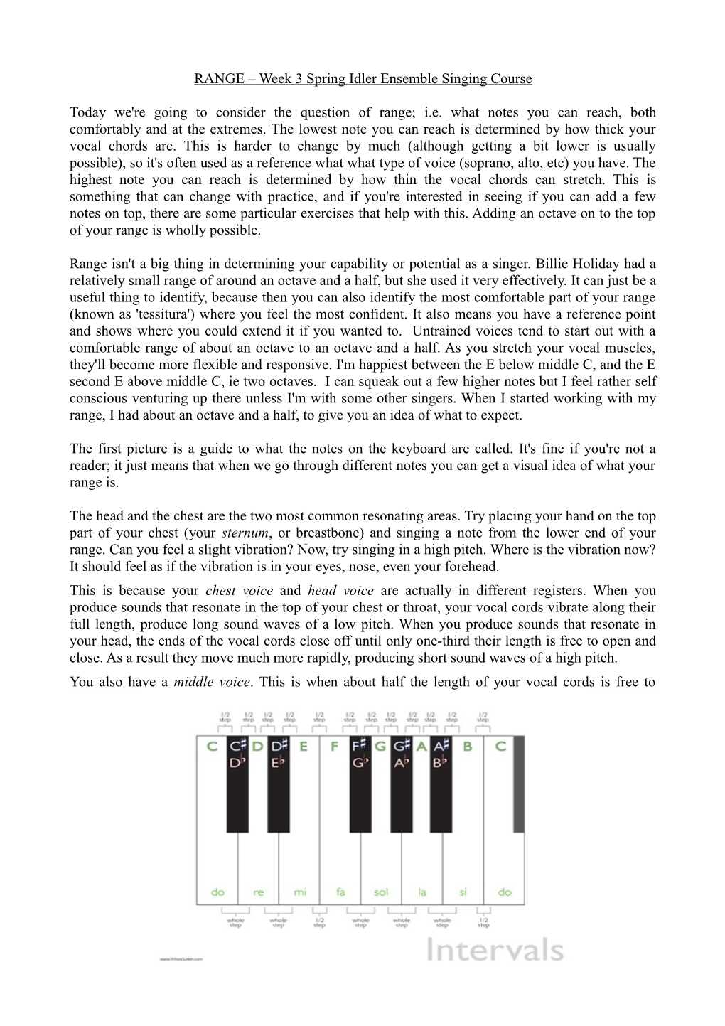 RANGE Week 3 Spring Idler Ensemble Singing Course