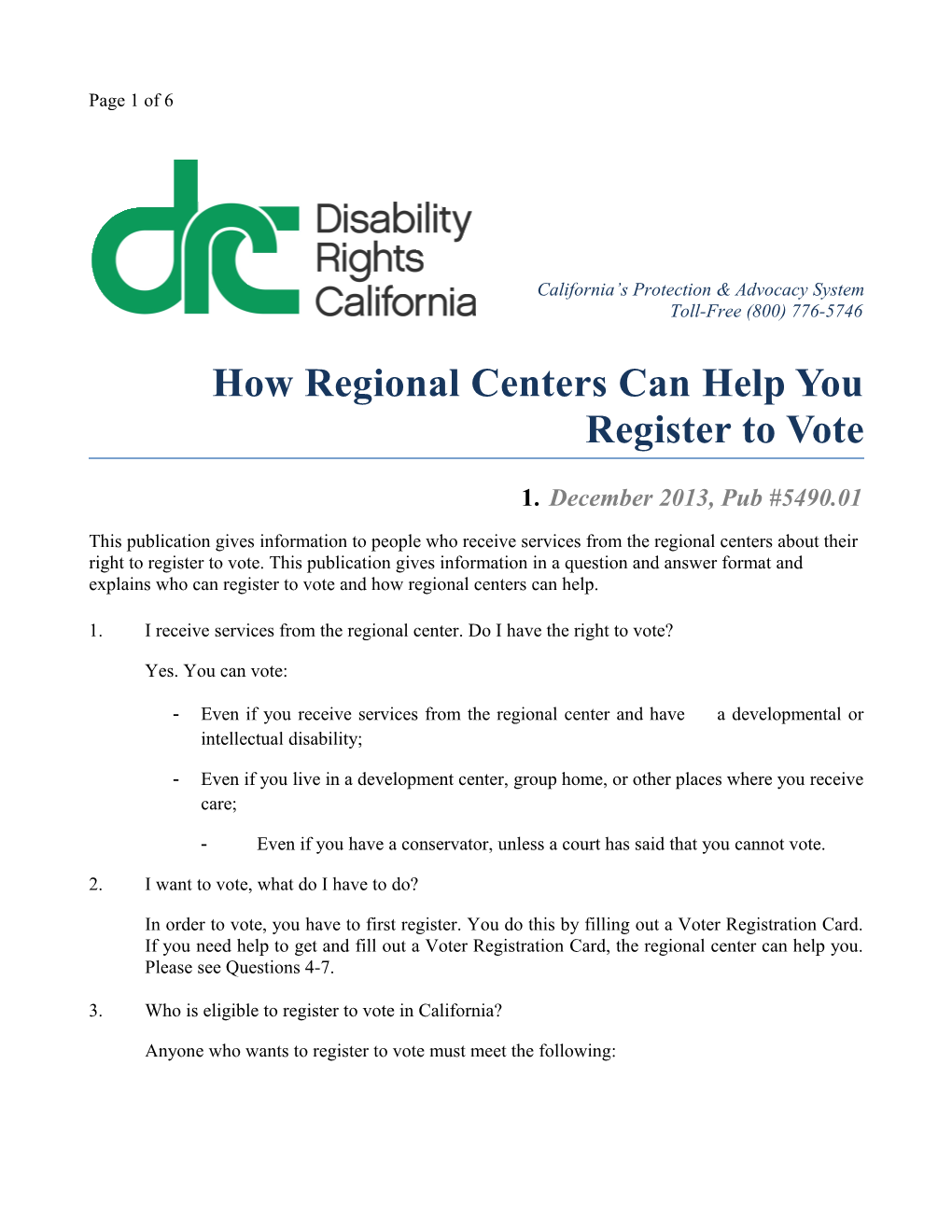 How Regional Centers Can Help You Register to Vote