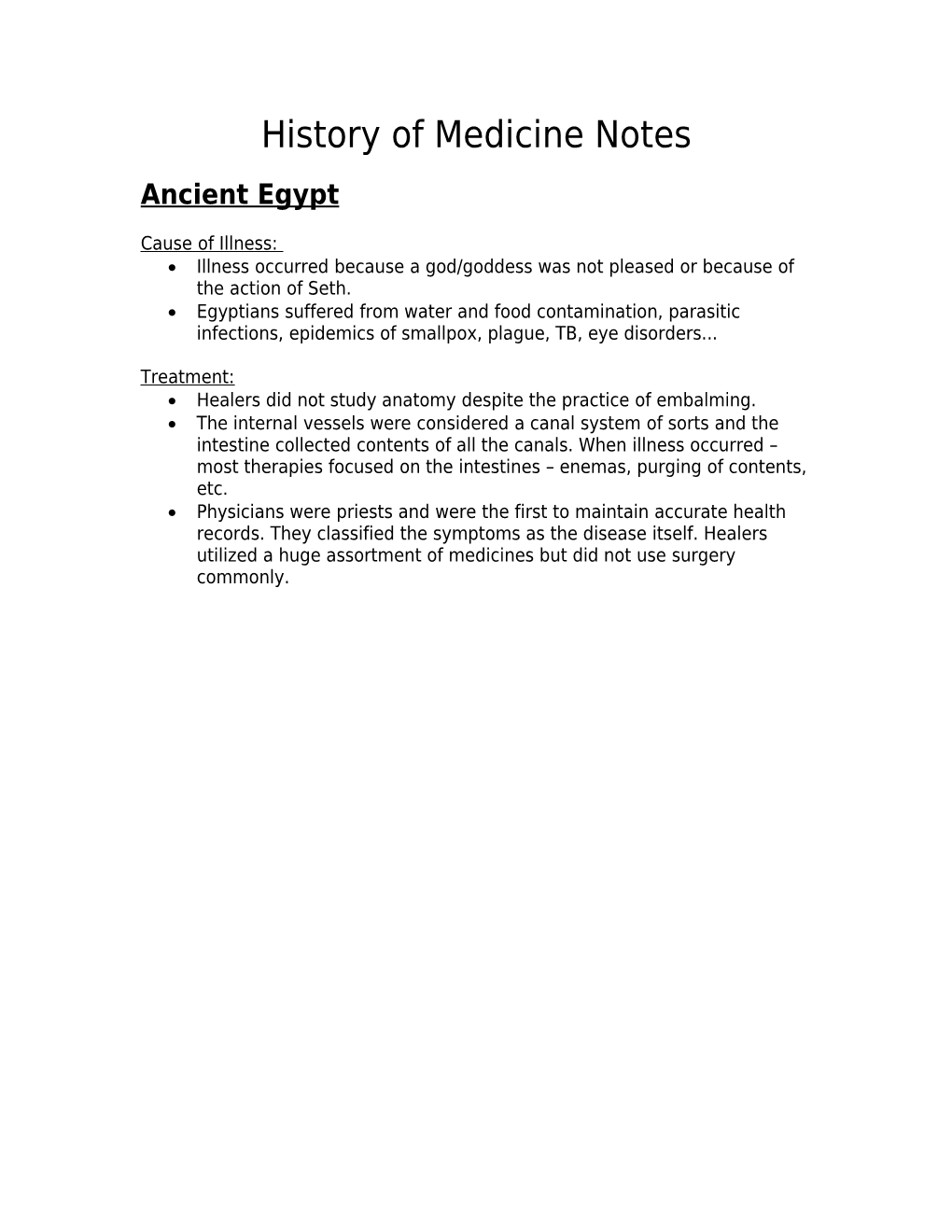Ancient Egypt: Time Period 3000-1000 BC