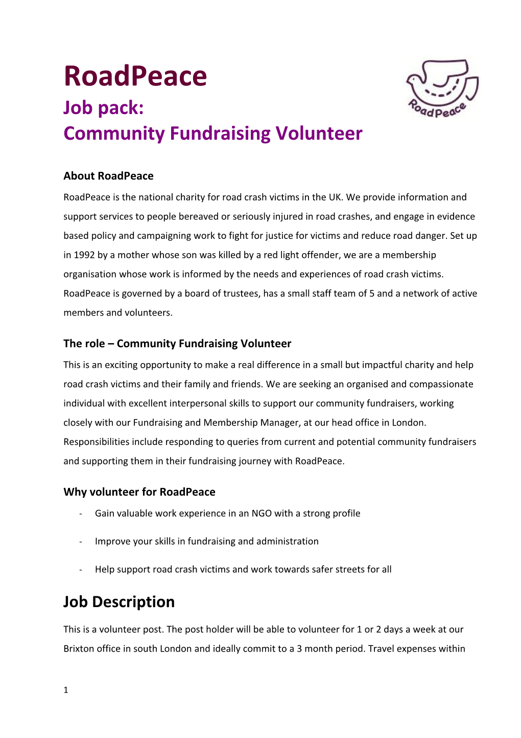 The Role Community Fundraising Volunteer