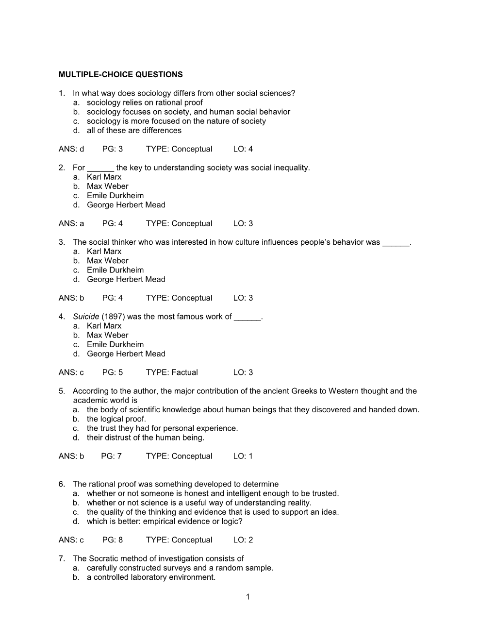 Chapter 1 How Do Sociologists Study Society