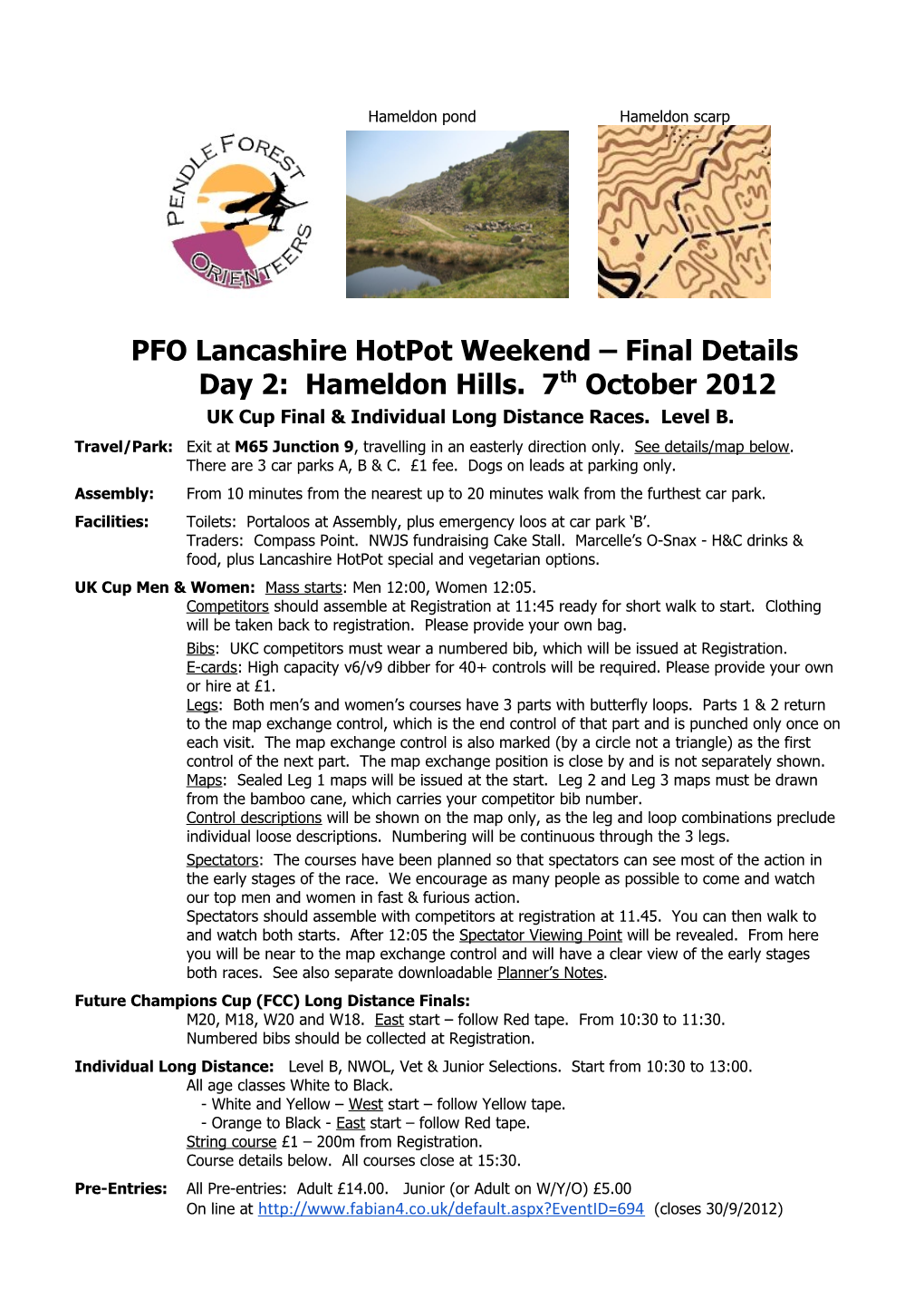 UK Cup Final & Individual Long Distance Races. Level B