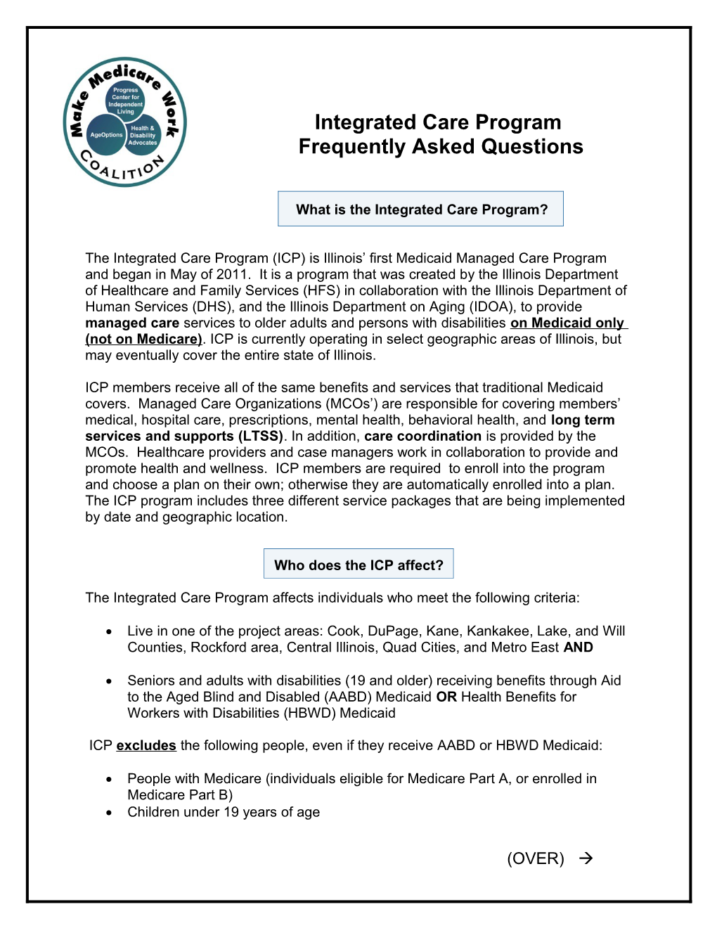 Integrated Care Program