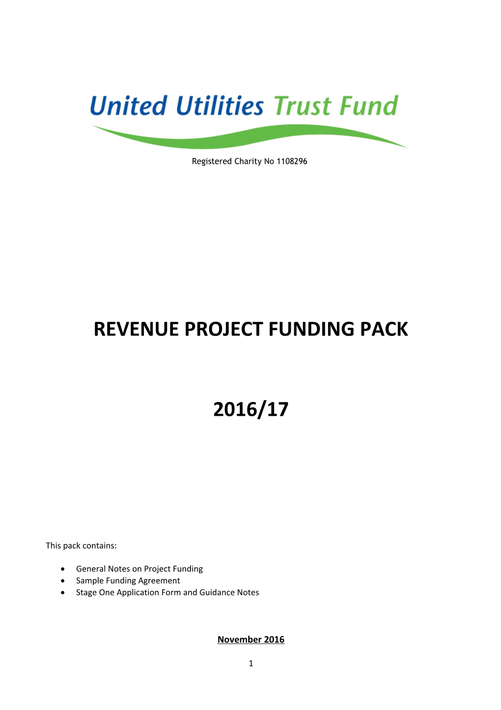 Revenue Project Fundingpack
