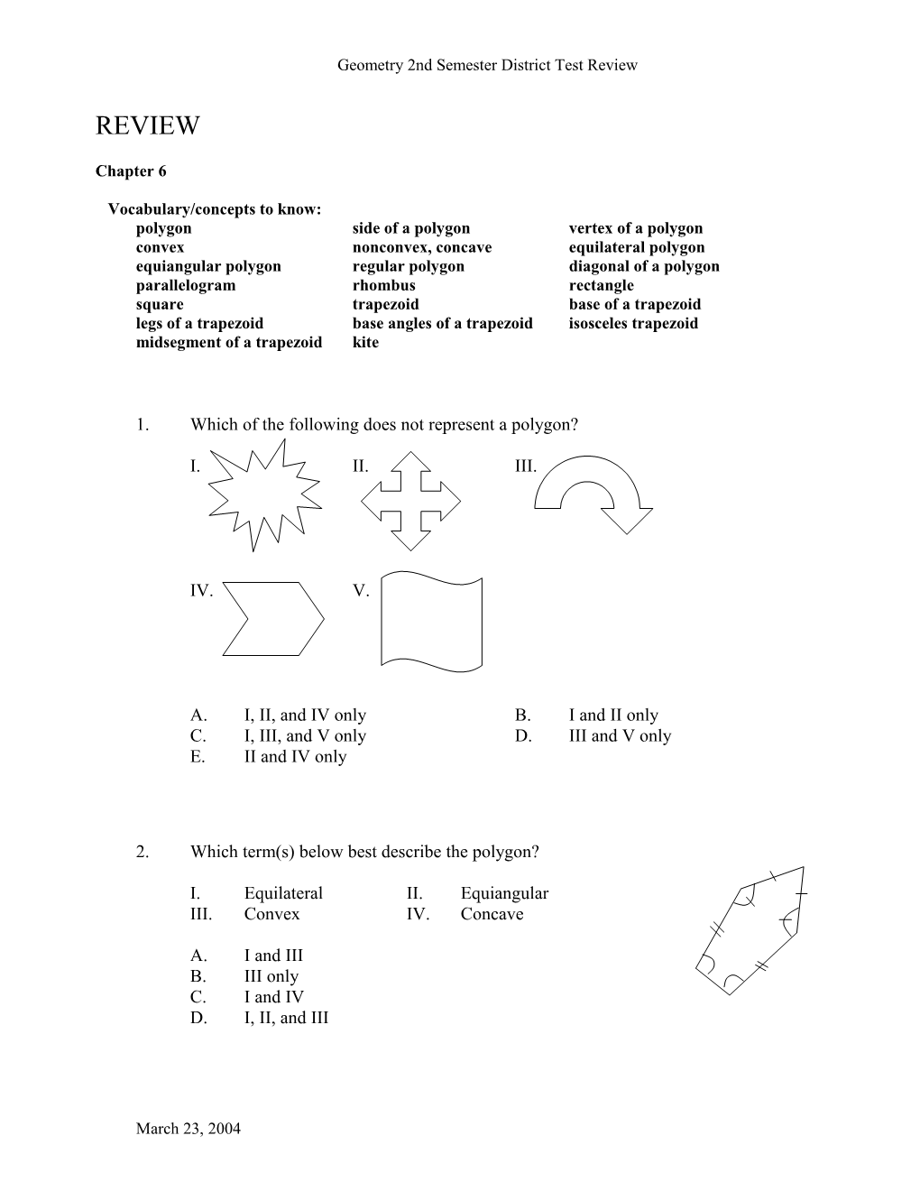 Vocabulary/Concepts to Know